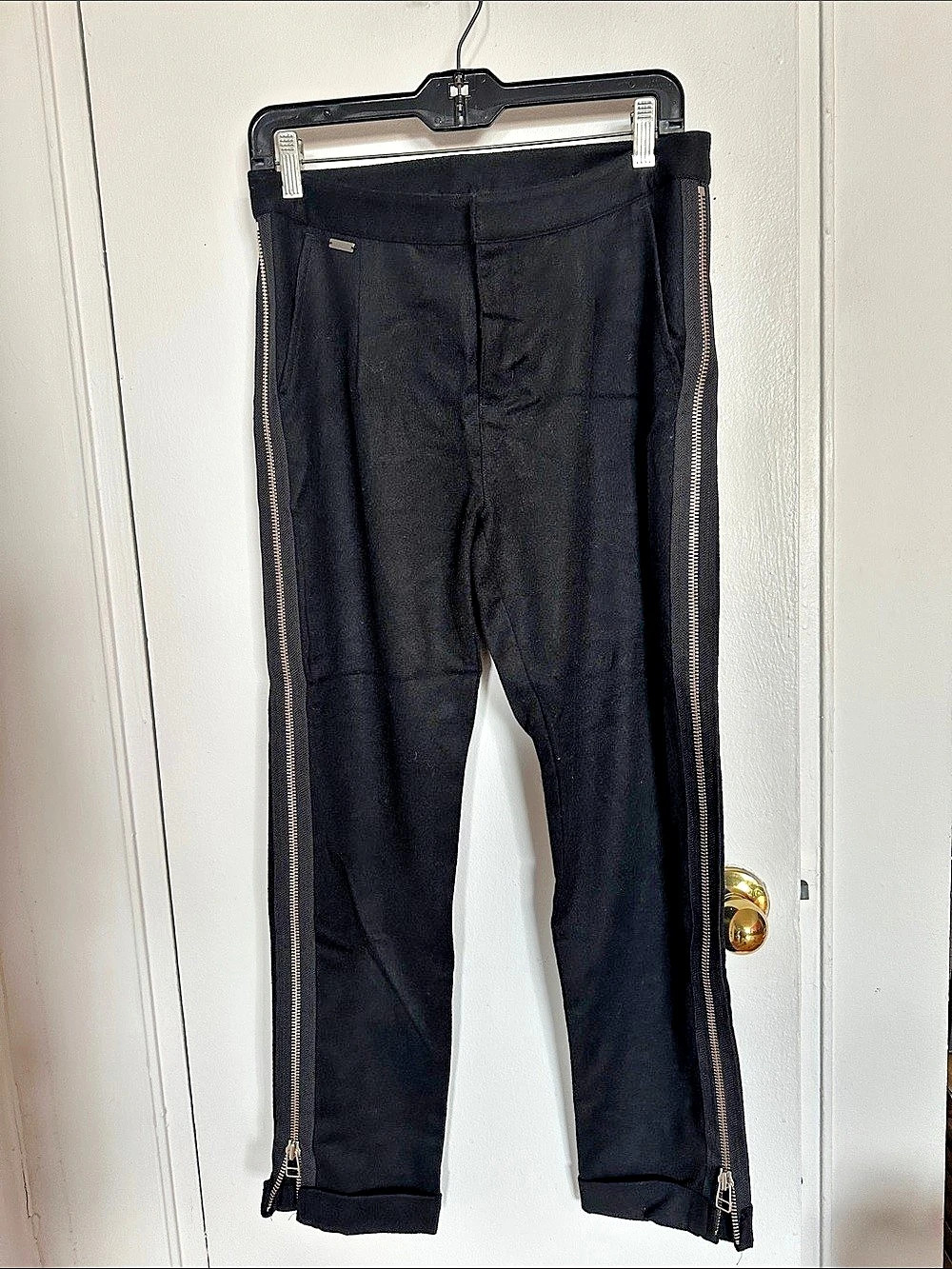 Adidas SLVR Black Wool Zipper Pants 8